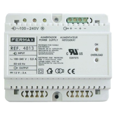 FX-4813 :: Alimentatore 100-240Vac/12Vdc-2A, 6 DIN