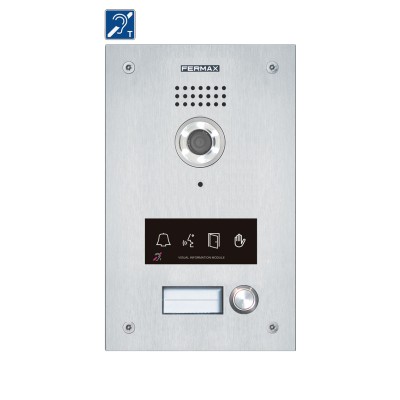 FX-1676 :: SIP Targa Audio/Video 1 Pulsante Teleloop Serie MARINE ST2